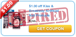 $1.00 off Kiss & Broadway Artificial Nail Products