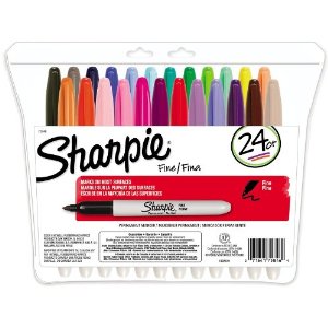 Sharpie Fine Point Permanent Markers, 24 Colored Markers (75846)