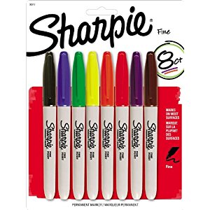 Sharpie Permanent Marker Fine Tip 8 Pack