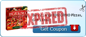 Buy 2 Large DIGIORNO Pizzas, Get 1 Free