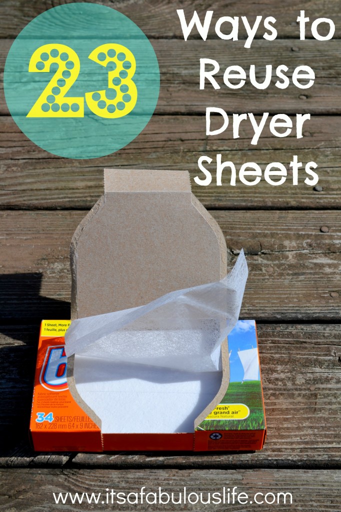 23 Ways to ReUse Old Dryer Sheets - these are awesome!!