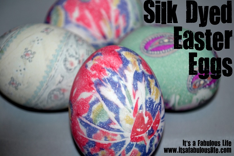Silk dyed Easter Eggs eggs together