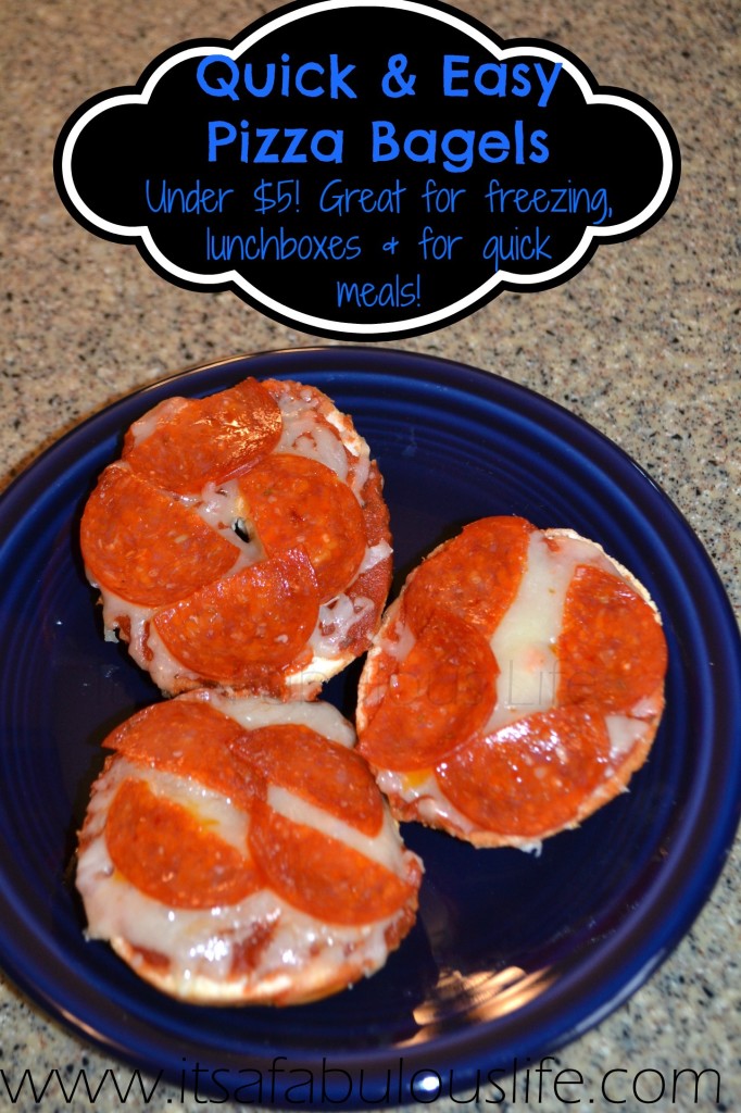 pizza bagels quick and easy meal under 5 dollars