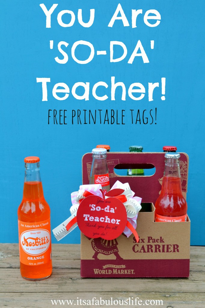 free printabe you soda teacher tags