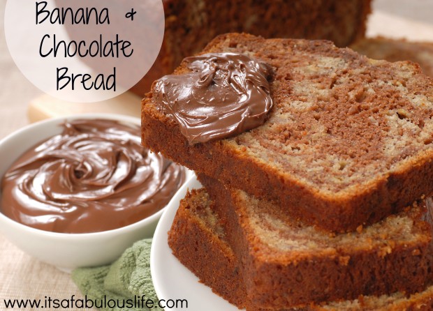 Banana and Chocolate Bread (With Nutella!) Oh my gosh that was SO good!  I've already made it twice this week!