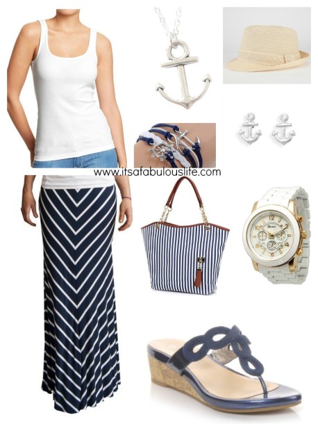 Fashion For Mom Summe Outfit Chevron Skirt Budget Friendly
