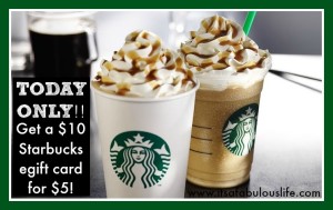 Groupon - get a $10 Starbucks gift card for only $5