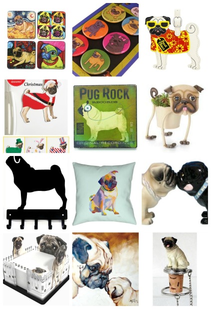 pug home decorations - gift ideas for pug dog lovers