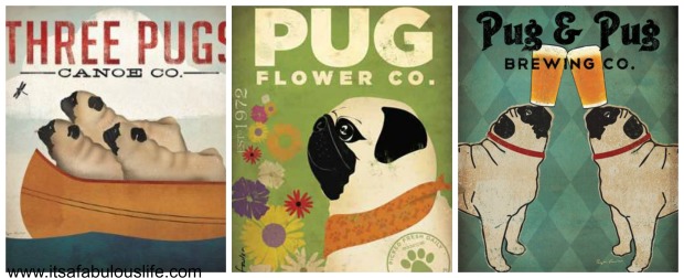 pug prints pictures - Gift Ideas for Pug Dog Lovers