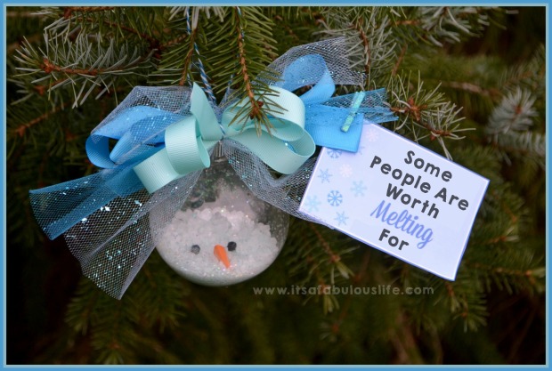 Some People Are Worth Melting For Frozen Inspired Snowman Ornament and Printable Tag