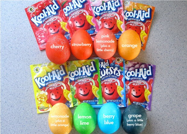 18 Easter Hacks - Dye Easter Eggs with Kool-Aid