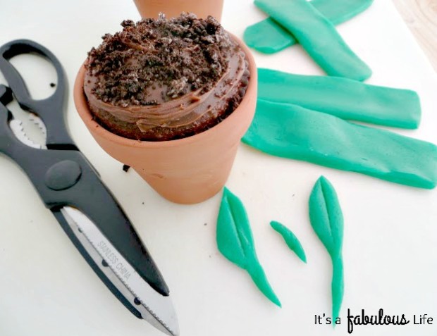 Candy Sprout Dirt Cupcakes - Earth Day Treat