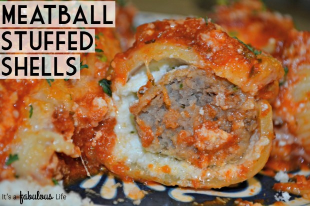 Easy Dinner Idea: Meatball Stuffed Shells