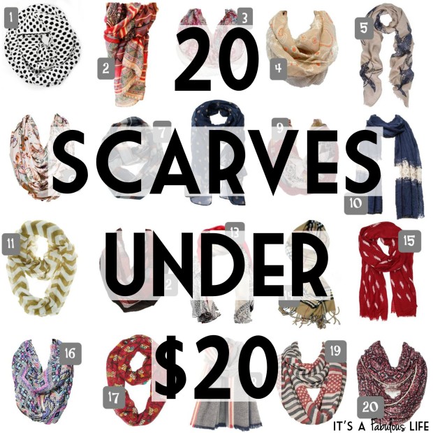 20 Scarves Under $20