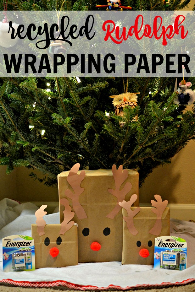 Recycled Rudolph Wrapping Paper