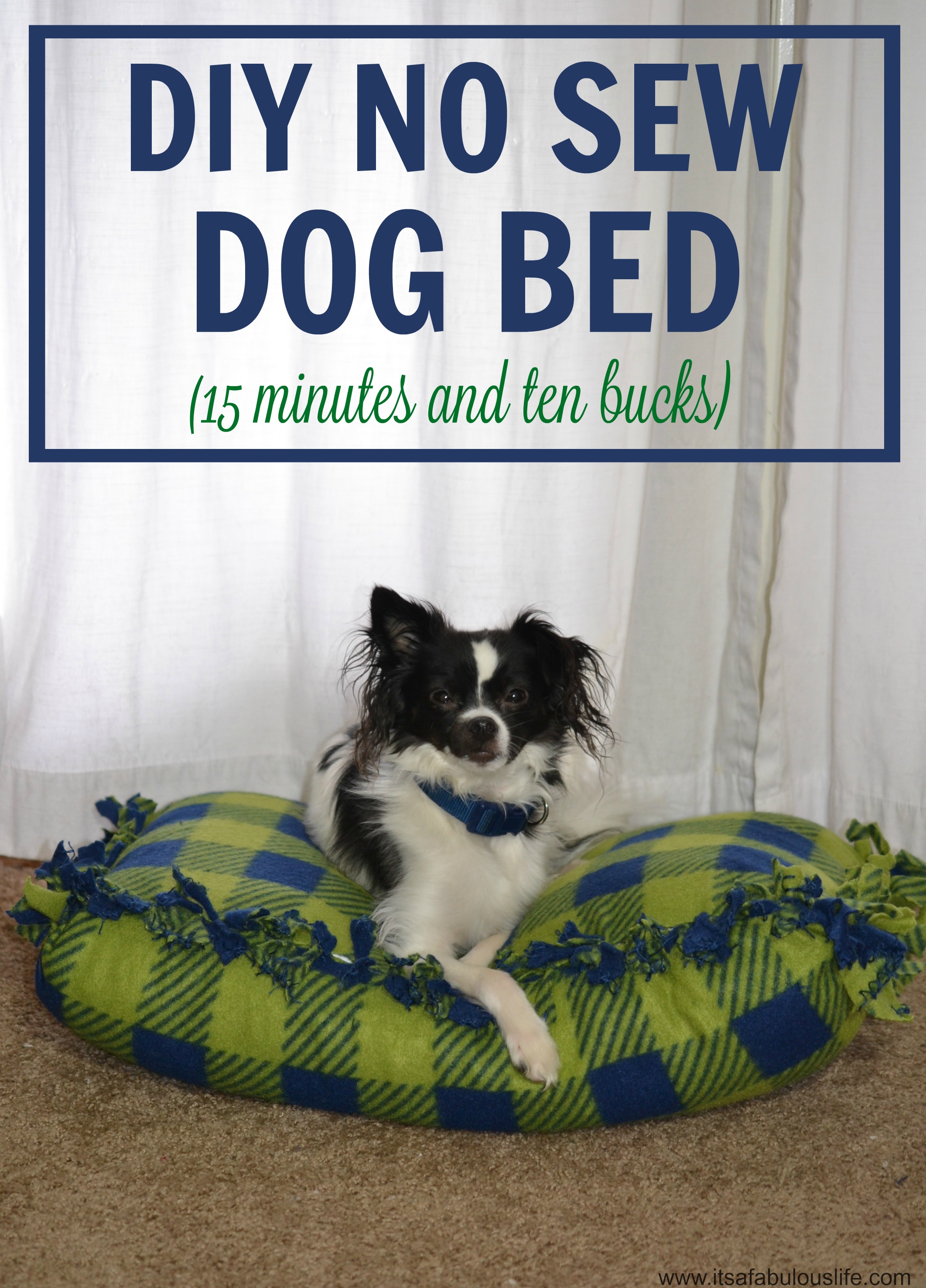DIY No Sew Dog Bed (In Just 15 Minutes and For 10 Bucks)