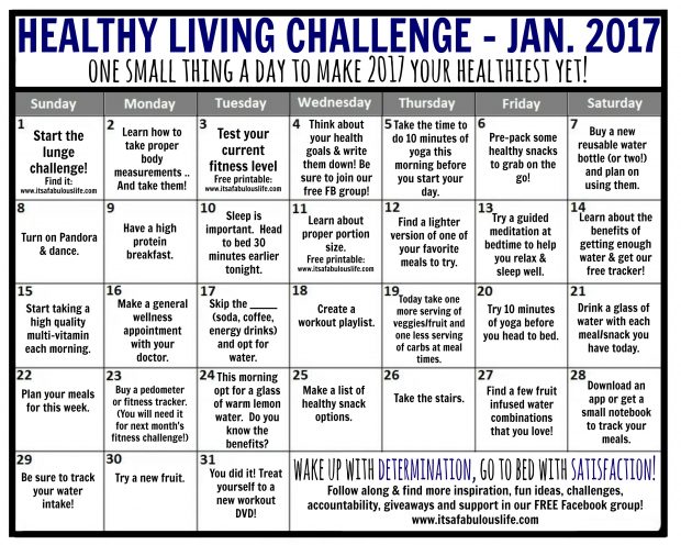 January 2017 Healthy Living Challenge