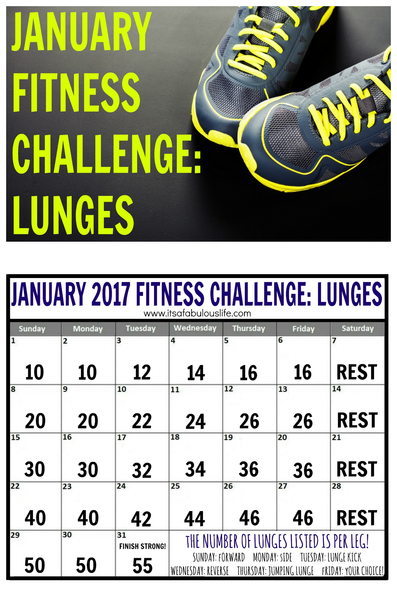 January Fitness Challenge: Lunges