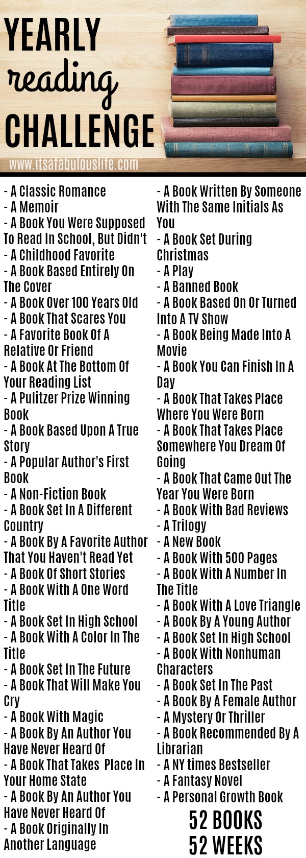 Reading Challenge Book List