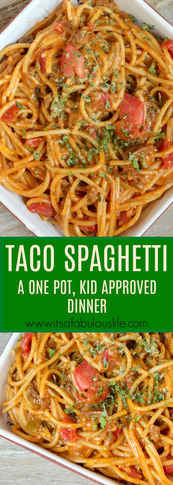 One Pot Cheesy Taco Spaghetti Recipe