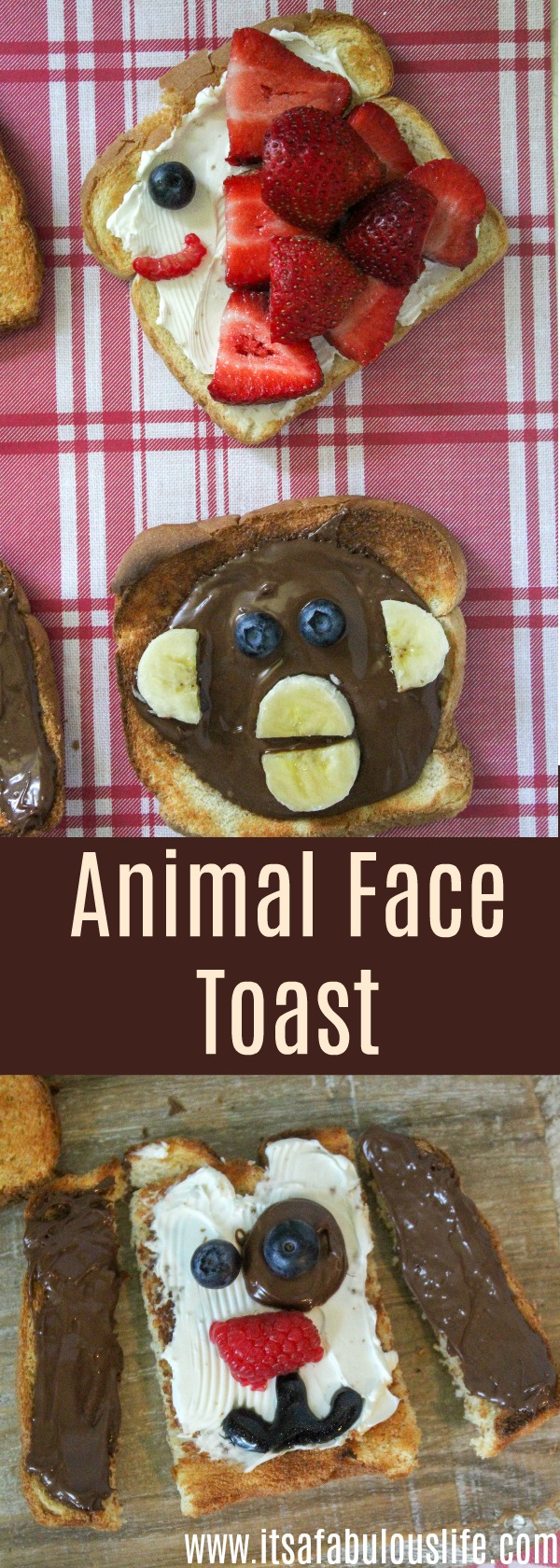 Animal Face Fish Toast Printable Recipe Card