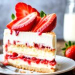 Strawberry Cake with Cheesecake