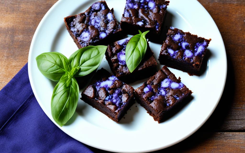 blue basil brownies