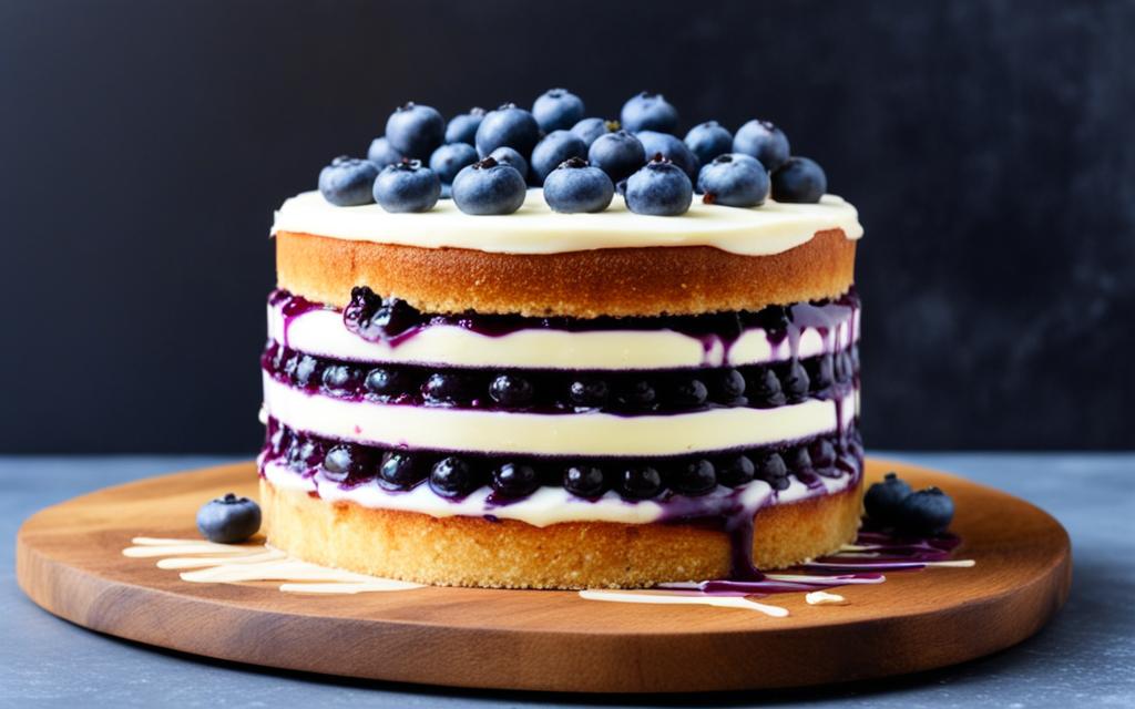 blueberry and white chocolate cake
