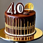 chocolate 40th birthday cake