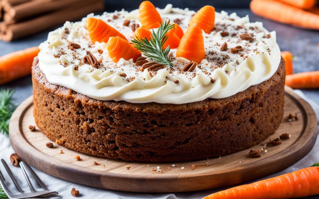 gingerbread carrot cake with cream cheese frosting