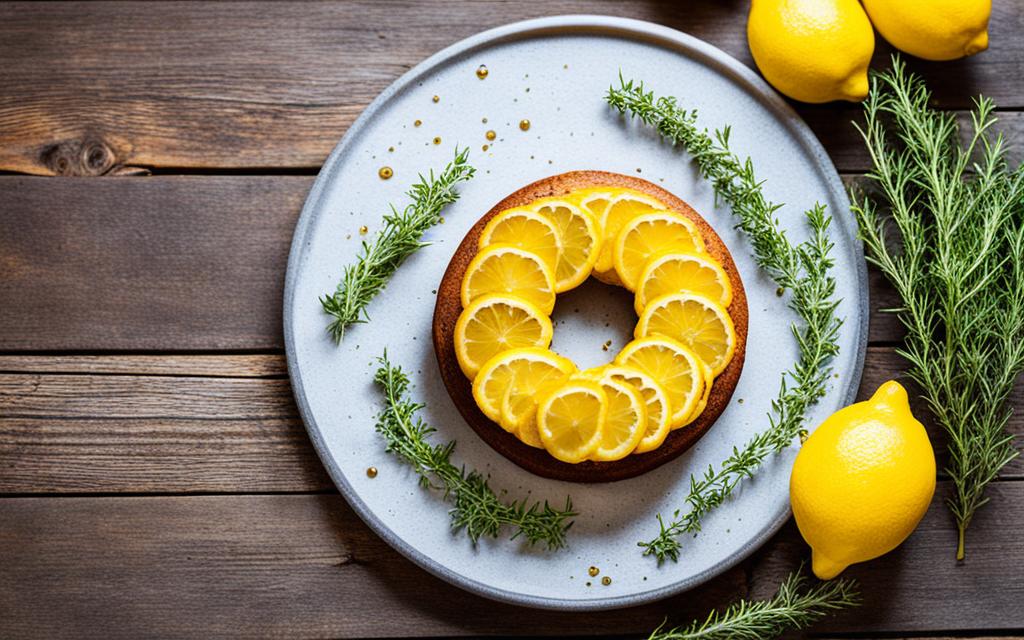 lemon and thyme drizzle cake