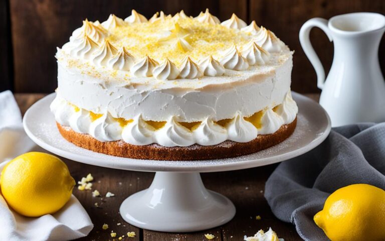 How to Make a Lemon Cake with Fluffy Meringue Topping