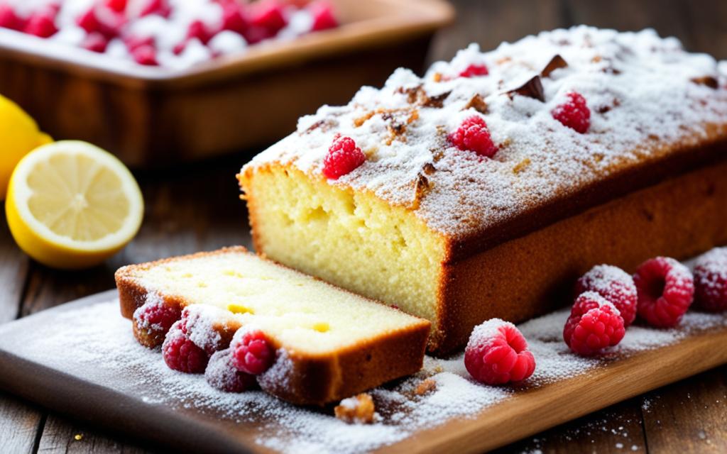 raspberry and lemon loaf cake