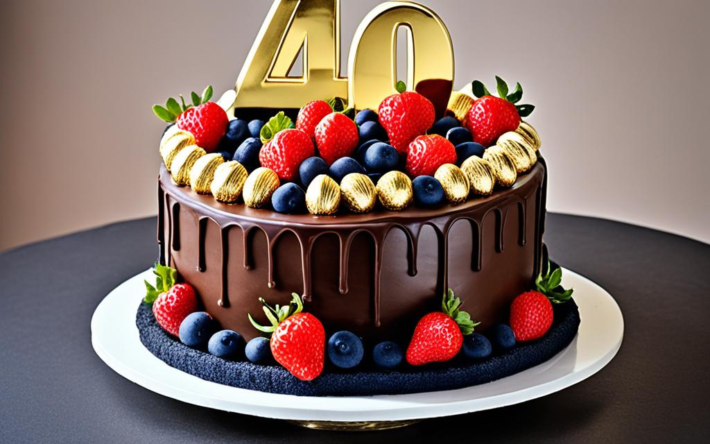 40th chocolate birthday cake