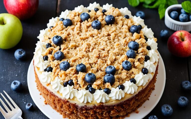 Summer in a Slice: Apple and Blueberry Crumble Cake