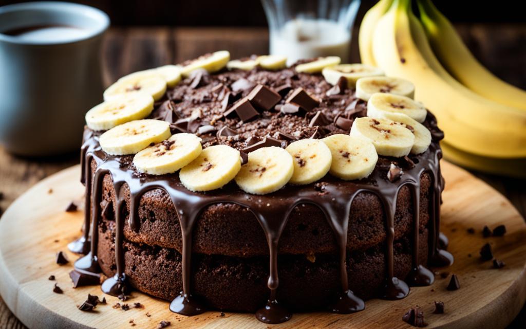 Banana and Chocolate Cake Easy