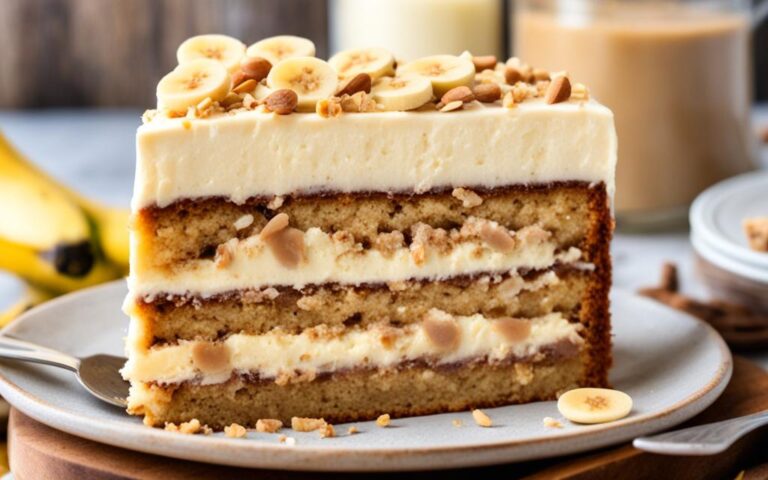 Indulgent Banana and Peanut Butter Cake for a Creamy Treat