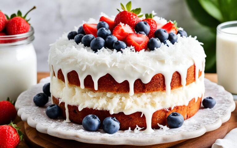 Light and Refreshing Berry Coconut Cake for Berry Season