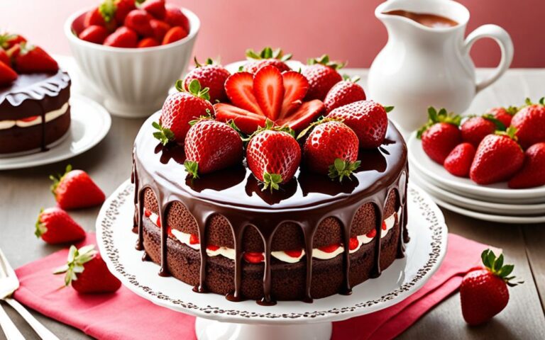Combining Chocolate and Strawberries in a Gorgeous Cake