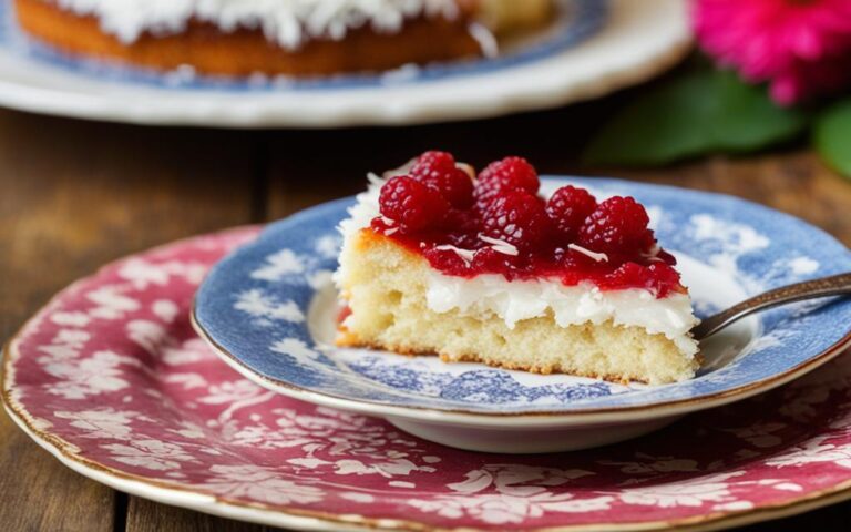 Traditional Cake with Jam and Coconut: A British Classic
