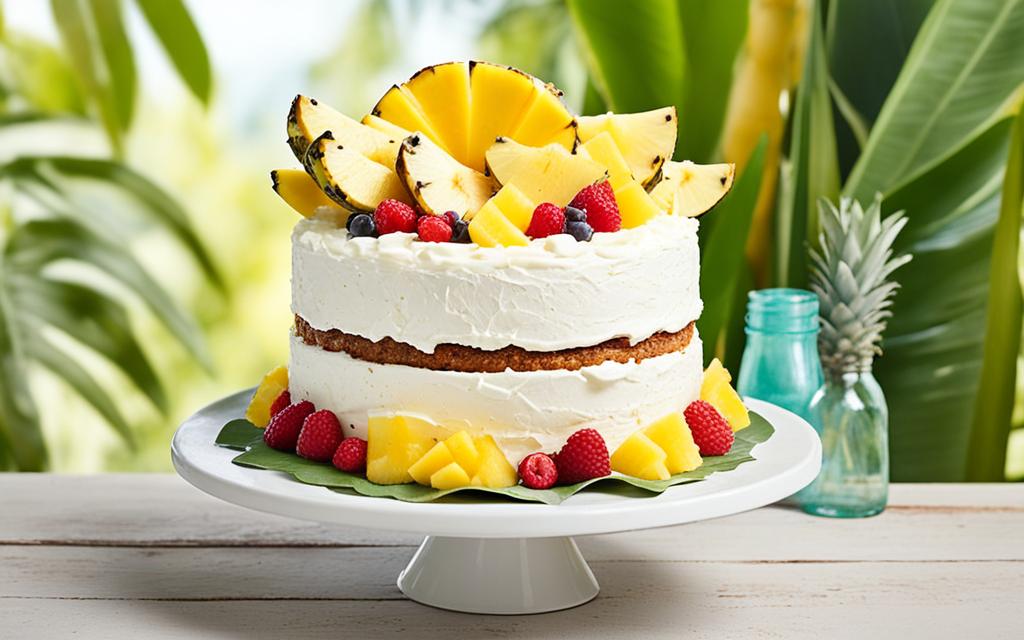Cake with Pineapple and Banana