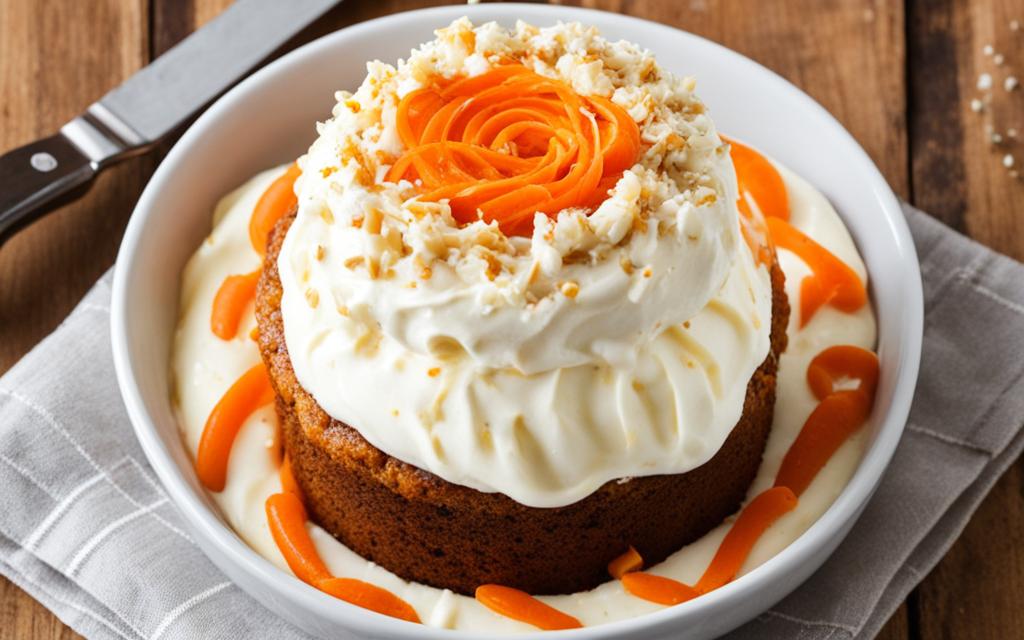 Carrot Mug Cake with Cream Cheese Frosting