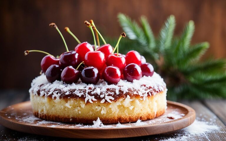 Sweet and Exotic Cherry Coconut Cake