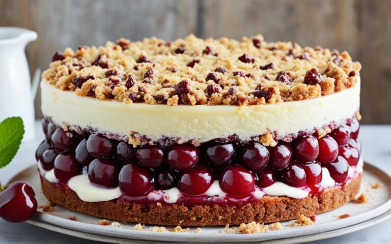 Hearty Cherry Crumble Cake for Cozy Evenings