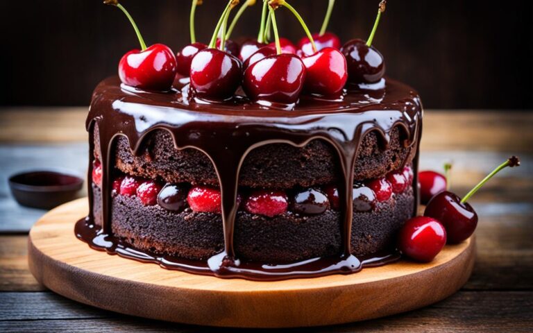 Rich Cherry and Chocolate Cake for Dessert Lovers