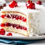Coconut Cake with Cherries