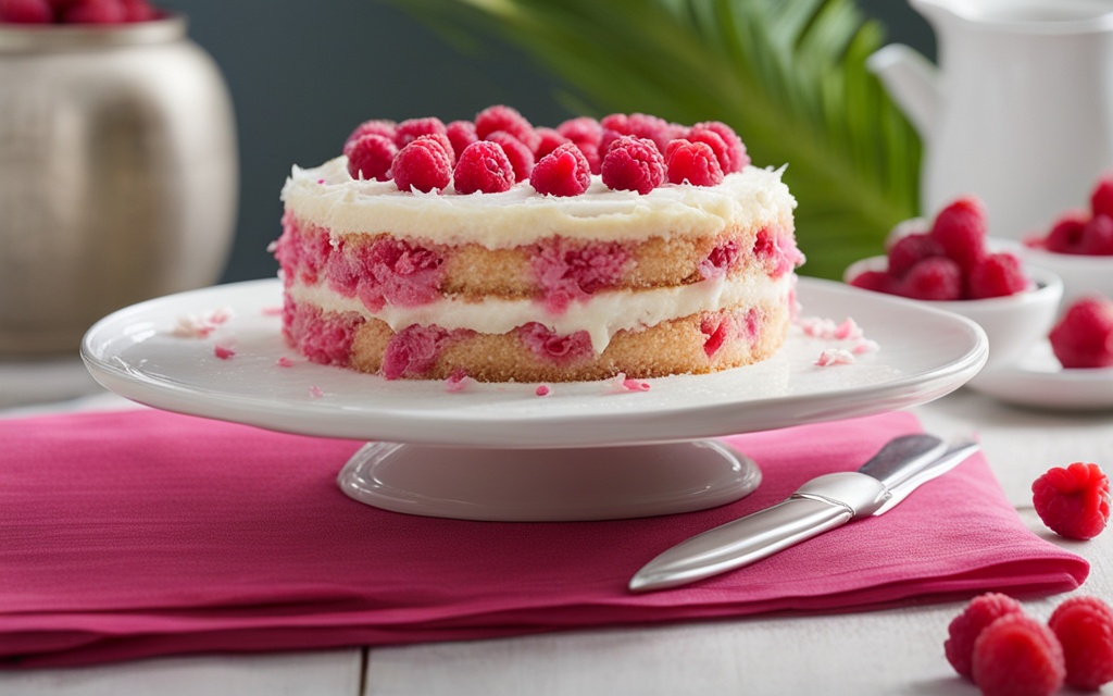 Coconut Raspberry Cake