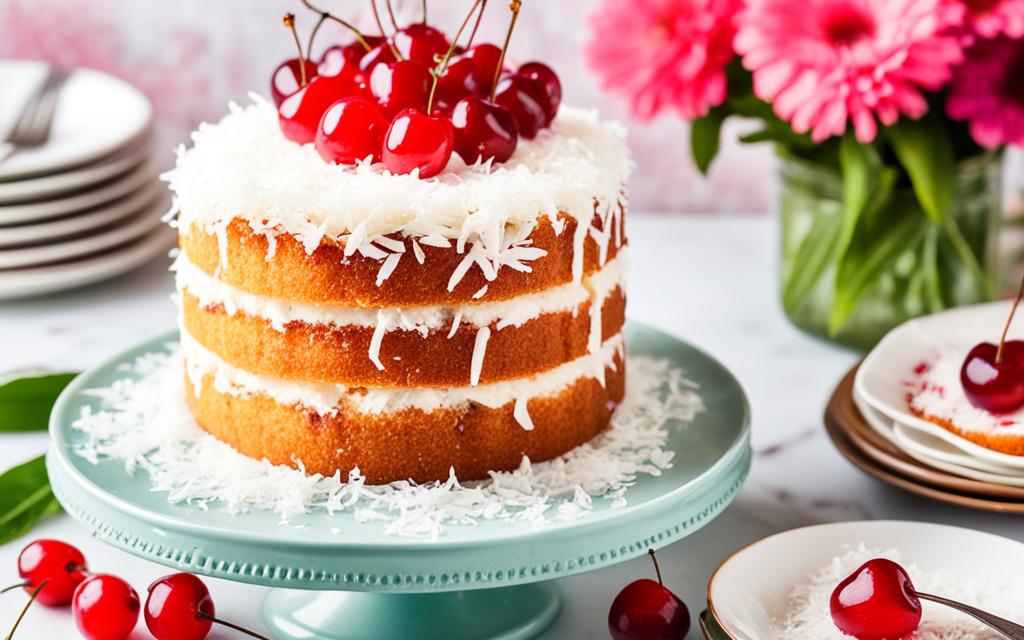 Coconut and Cherry Cake