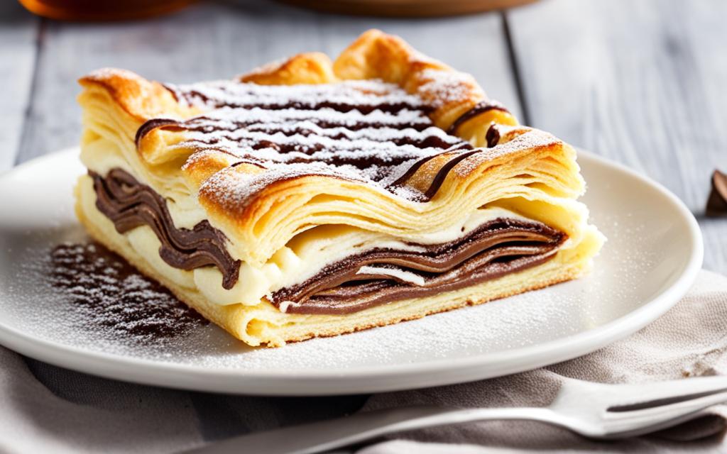 Dessert with Puff Pastry and Nutella