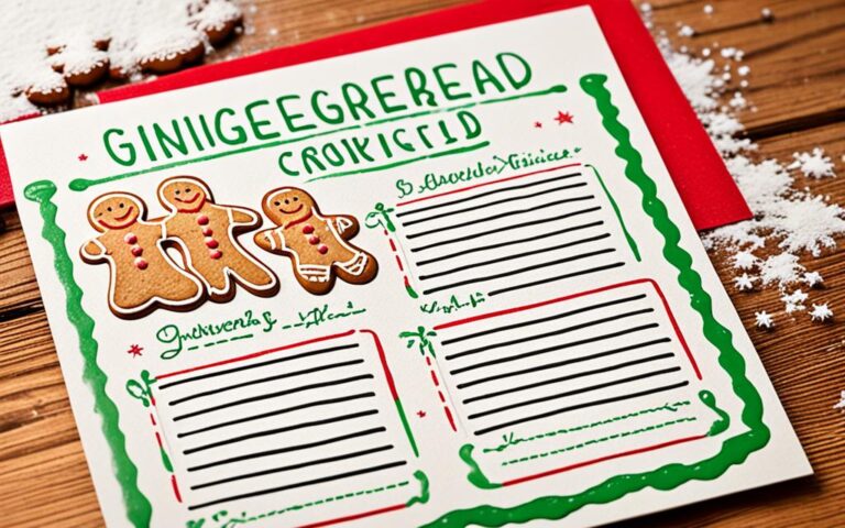 Festive Tradition: Gingerbread Cookie Recipe Card
